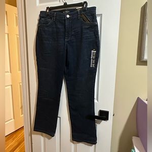 Lee Ellis straight relaxed instantly slimming jeans- size 12 short